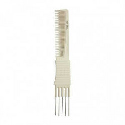 Bifull Hollow Comb 5 Prongs Metal White