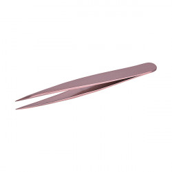 Bifull Pinzette Ergonomiche Rosa Bronzo Punta Fine 9,5cm