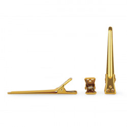 Bifull Morsetto Metallico Curvo Piccolo 6.8cm 10 Pezzi Perno Base