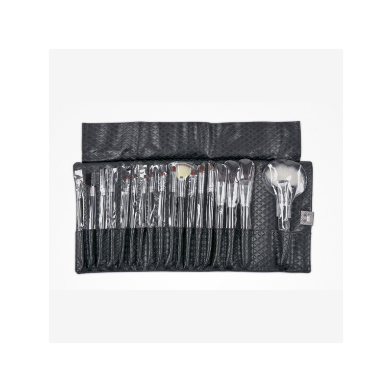 Set Bifull 18 Pennelli Cleissy in Pelle Nera