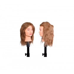 Manichino Testa Bifull Biondo Scuro 35-40 cm 100% Capelli Umani Ragazza Biondo Scuro 40