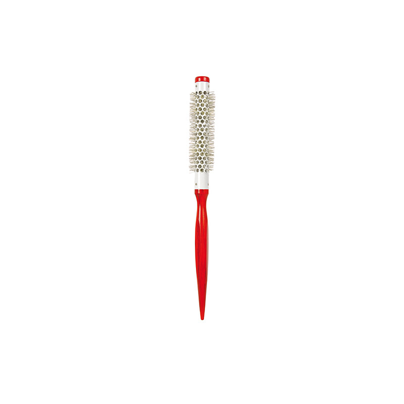 Bifull Spazzola Termica Coda Fine Legno Rosso N.16