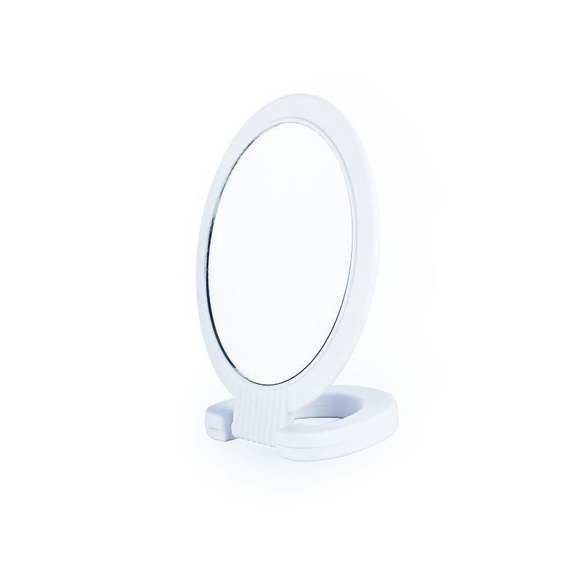 Bifull Specchio a Conchiglia Bianco 12,3cm Supporto Multifunzionale