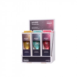 Bifull Espositore Spazzola Ovale Saturn (CONFEZIONE 12 Unità Rosa, Turchese, Giallo)