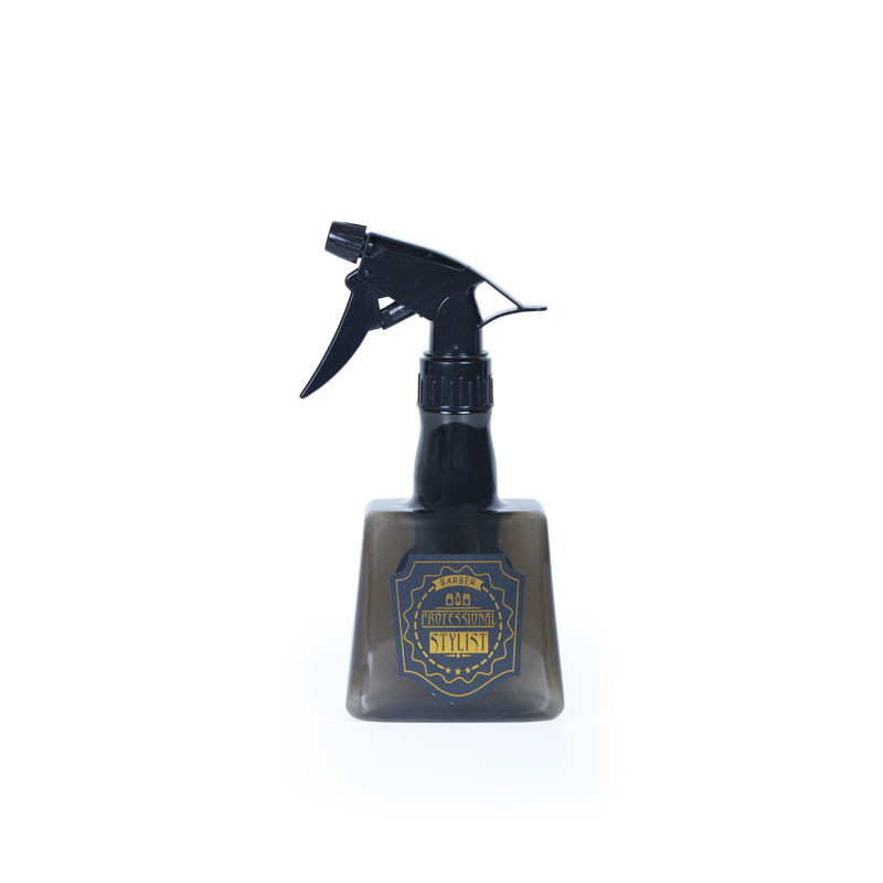 Bottiglia Spray in Plastica Nera Bifull Stile Barbiere 300ml