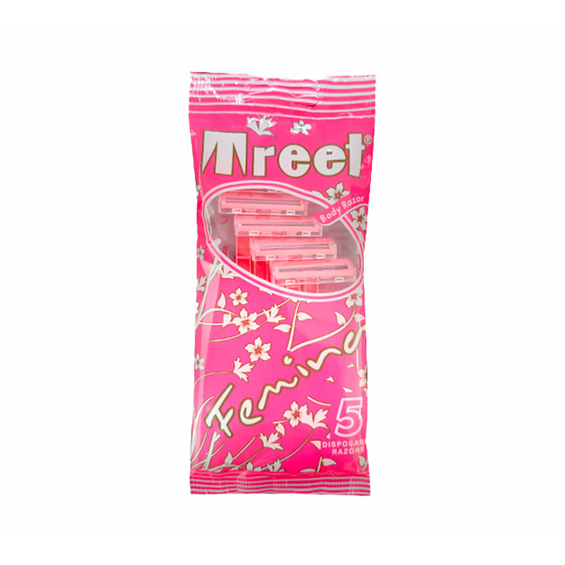 Bellezza Perfetta Rasoi Monouso Rosa 5 Pezzi Rasoio per il Corpo Treet Donna