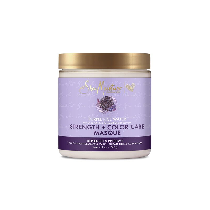 Shea Moisture Acqua di Riso Viola Maschera Forza + Cura del Colore (227g)