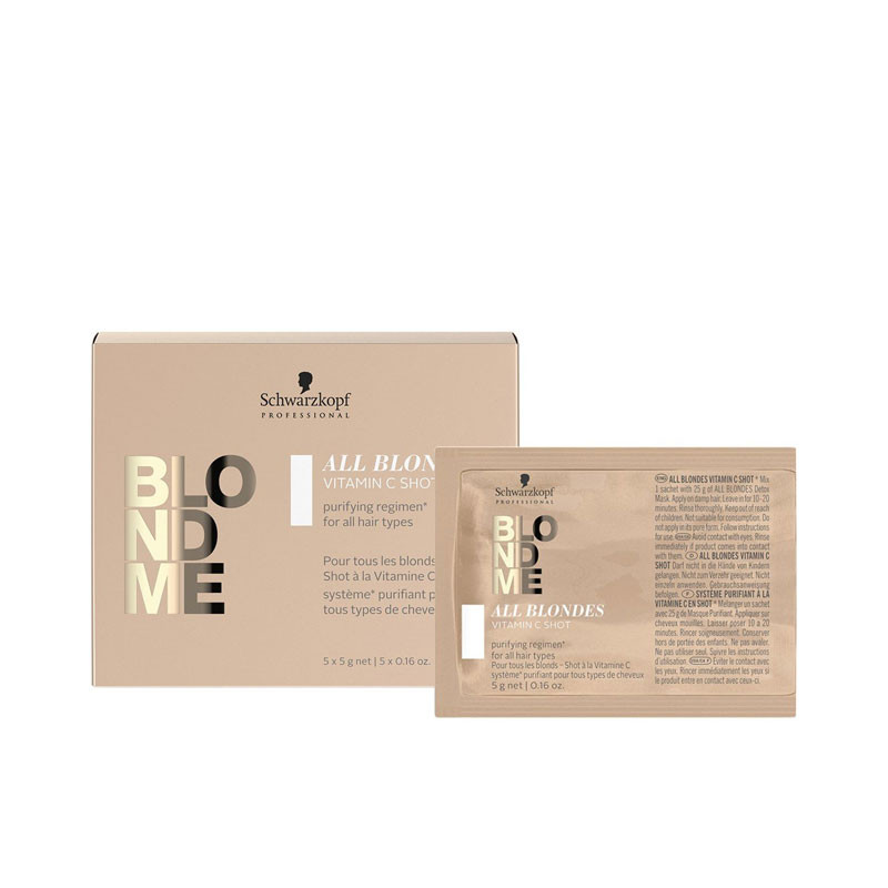 Schwarzkopf Blondme Tutti i Biondi Detox Shot di Vitamina C (5x5g)
