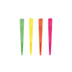 Set di Clip per Capelli Professionali Wad Giallo, Rosa, Verde, Arancione 4pz/Scatola
