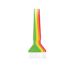 Wad Professional Set di Pennelli per Tinta Giallo, Rosa, Verde, Arancione 4 pezzi/scatola