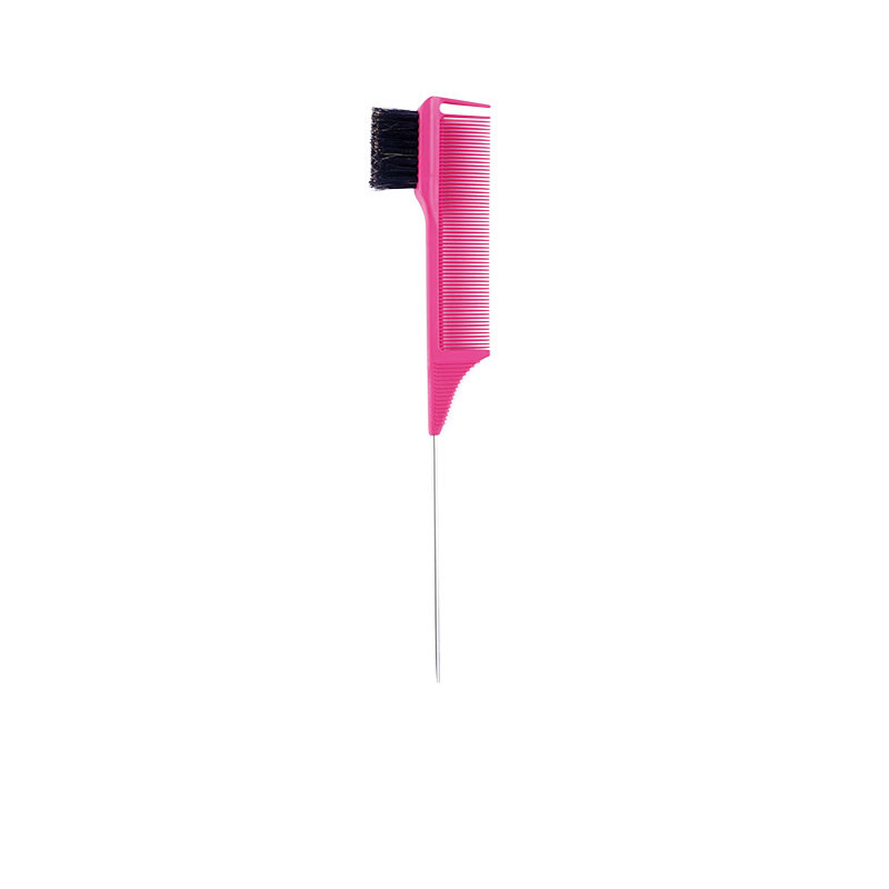 Wad Professional Spazzola Pettine per Bordi Pettine Rosa + Setola Nera