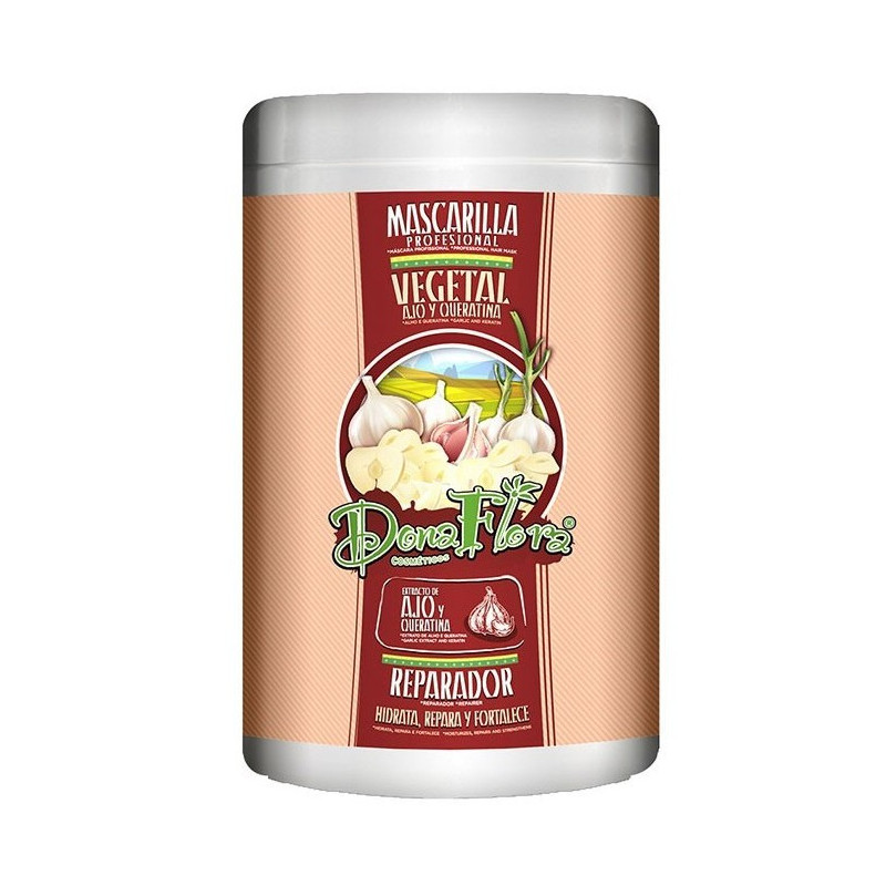 Dona Flora Maschera per Capelli Riparatrice Aglio e Cheratina (1000ml)