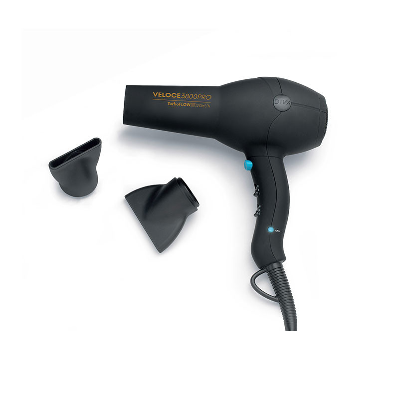 Diva Asciugacapelli Veloce 3800 Pro Nero