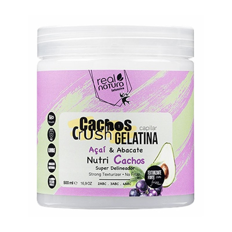 Real Natura Cachos Crush Gelatina Capillare Açaí & Avocado (500ml)