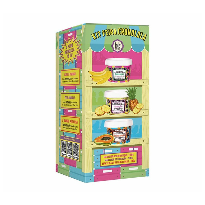 Lola da Rio Kit Be(M)Dita Ghee Maschere 100ml Banana & Aloe Vera + Ananas & Burro di Bacuri + Papaya & Cosa