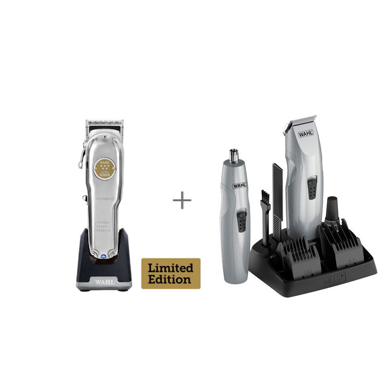 Wahl Pacco Cordless Senior Edizione Metallo + Baffi e Barba