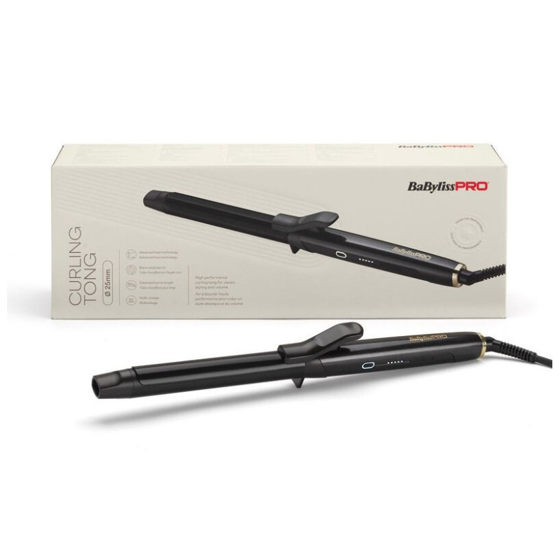 Babyliss Pro Ferro arricciacapelli ad alte prestazioni in ossido nero da 25mm