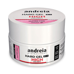 Andreia Gel Duro Alta Viscosità Rosa Glitter (22grs)