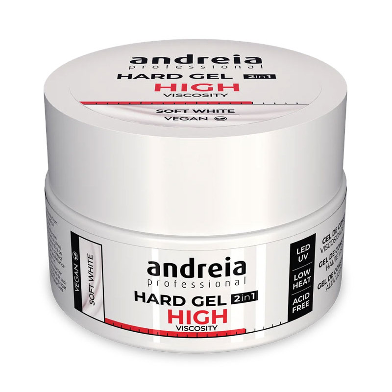 Andreia Gel Duro Alta Viscosità Glitter Bianco Morbido (22grs)