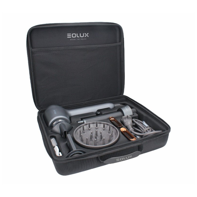 Eolux Asciugacapelli Ionico Brushless Nero Eolux Professionale Set (EX04BLK Plus)