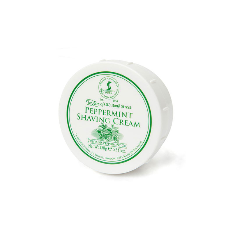 Taylor of Old Bond Street Ciotola di Crema da Barba alla Menta Piperita (150g)