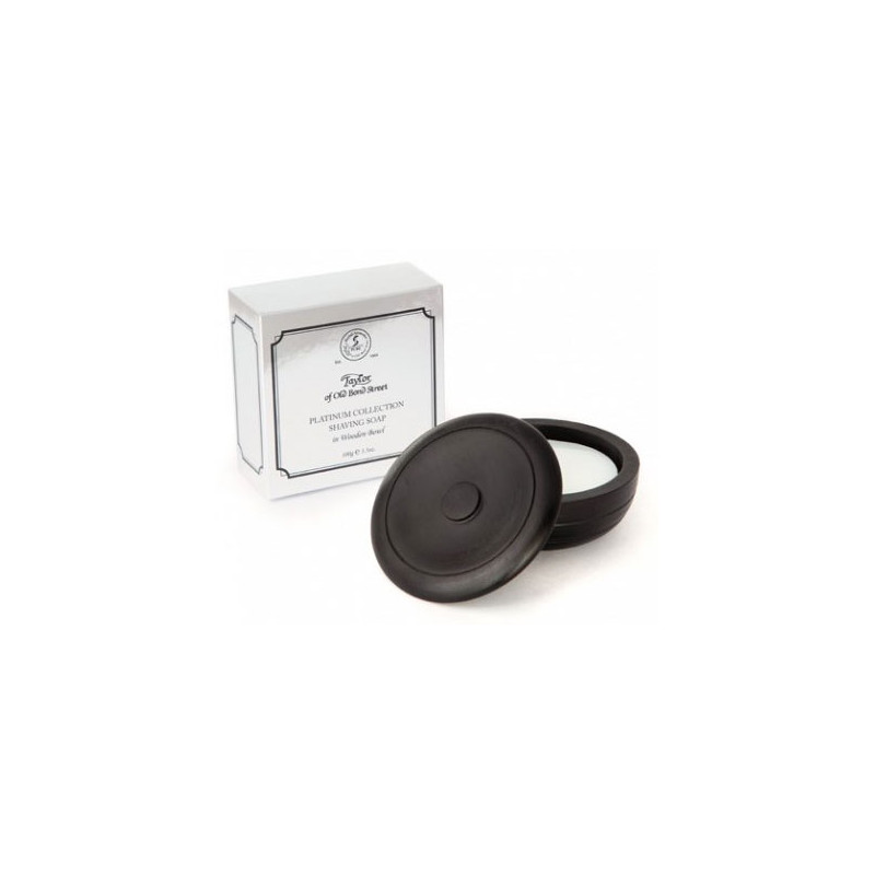 Taylor of Old Bond Street Sapone da barba Platino in Ciotola di legno (100g)
