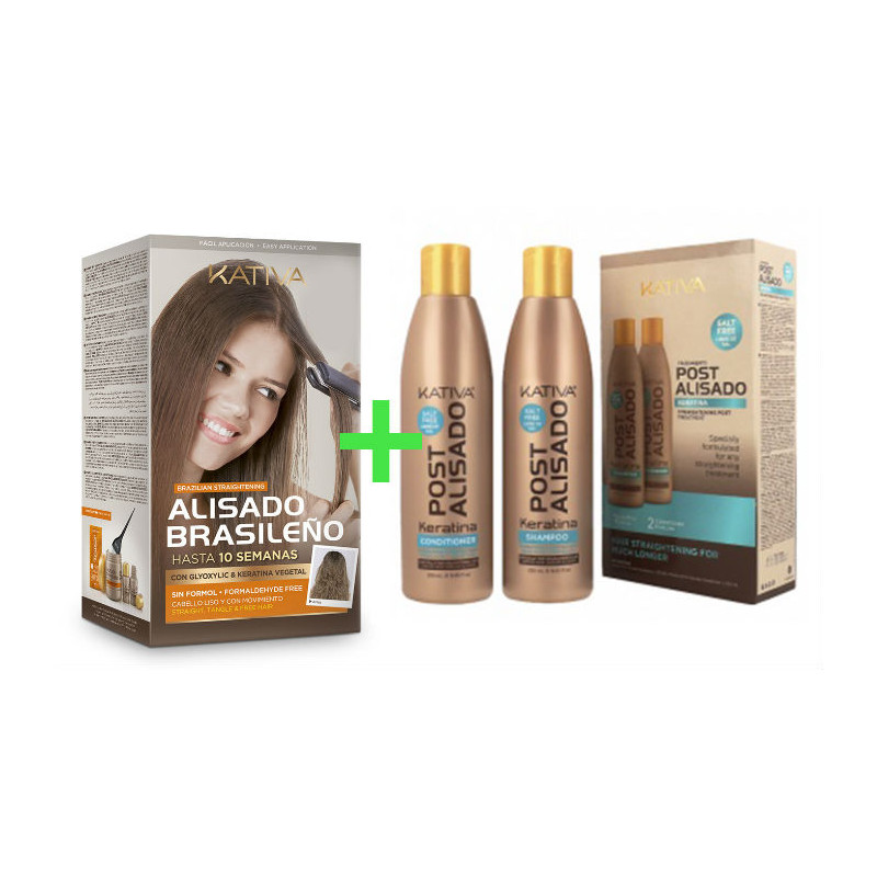 Kativa Keratin & Argan Oil Kit Brazilian Straightening + Kit Post (2x250ml)