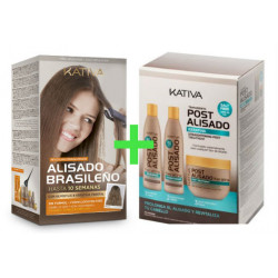  Kativa Keratina & Argan Oil Kit Alisado Brasileño + Kit Post Alisado (3x250ml)