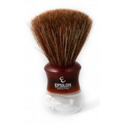 Pennello da barba in crine di cavallo marrone "a ventaglio"