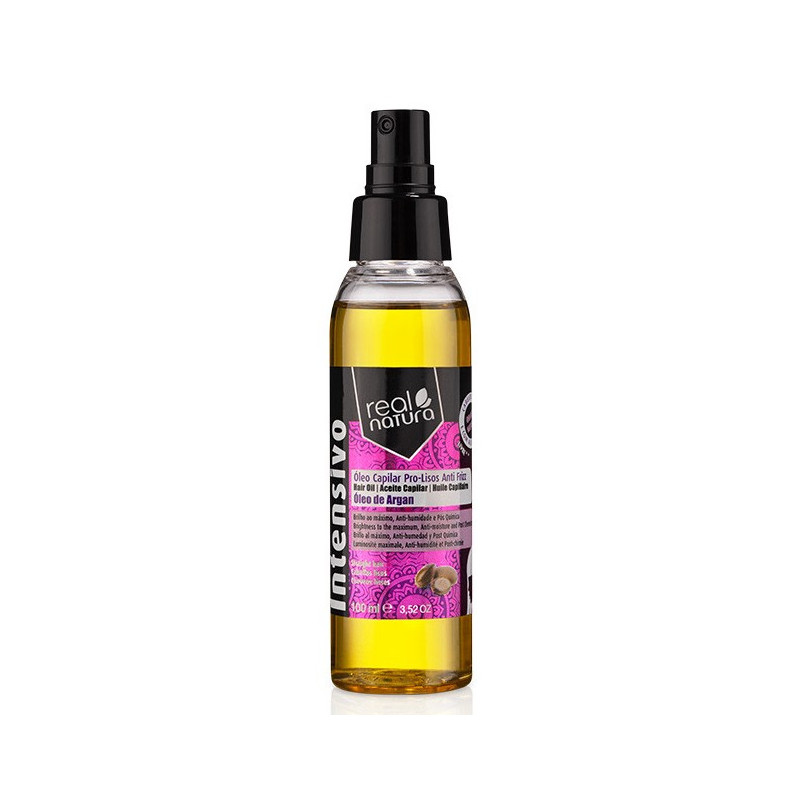 Real Natura Pro-Lisos Olio per Capelli Anti-Crespo all'Argan (100ml)