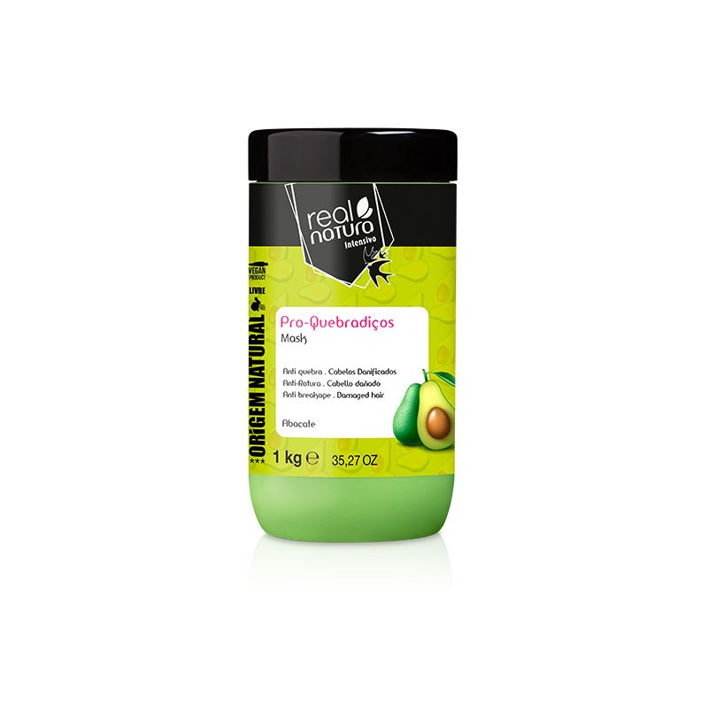 Real Natura Maschera Anti-Rottura all'Avocado Senza Sale (1Kg)