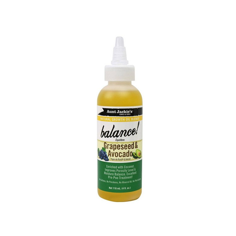 Aunt Jackie's Naturals Equilibrio Oli Semi d'uva e Avocado (118ml)