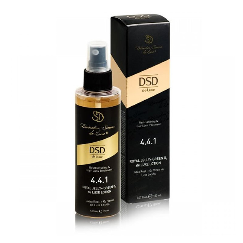 DSD de Luxe Trattamento Ristrutturante Anticaduta Gelatina Reale + Lozione Verde O2 de Luxe 4.4.1 (150ml)