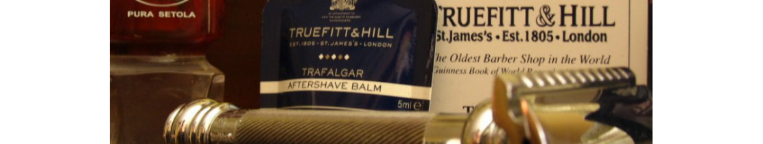 Catalogo di Truefitt & Hill per la cura della barba, baffi, capelli e rasatura